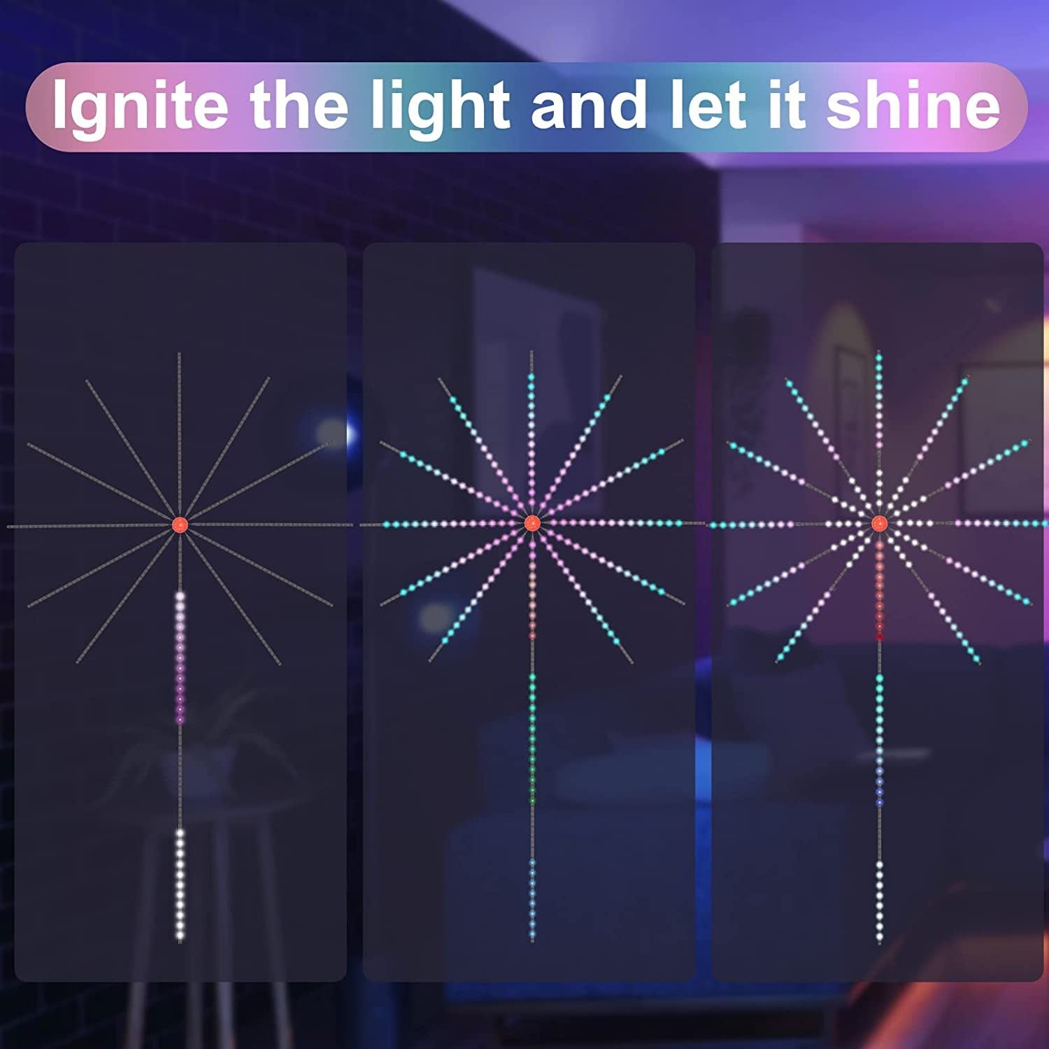 Music Reactive LED Firework Light – Party Vibes, Anytime