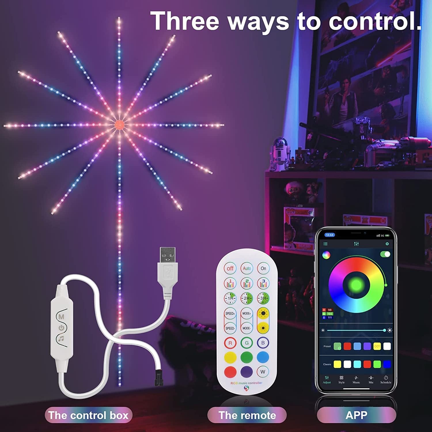 Music Reactive LED Firework Light – Party Vibes, Anytime